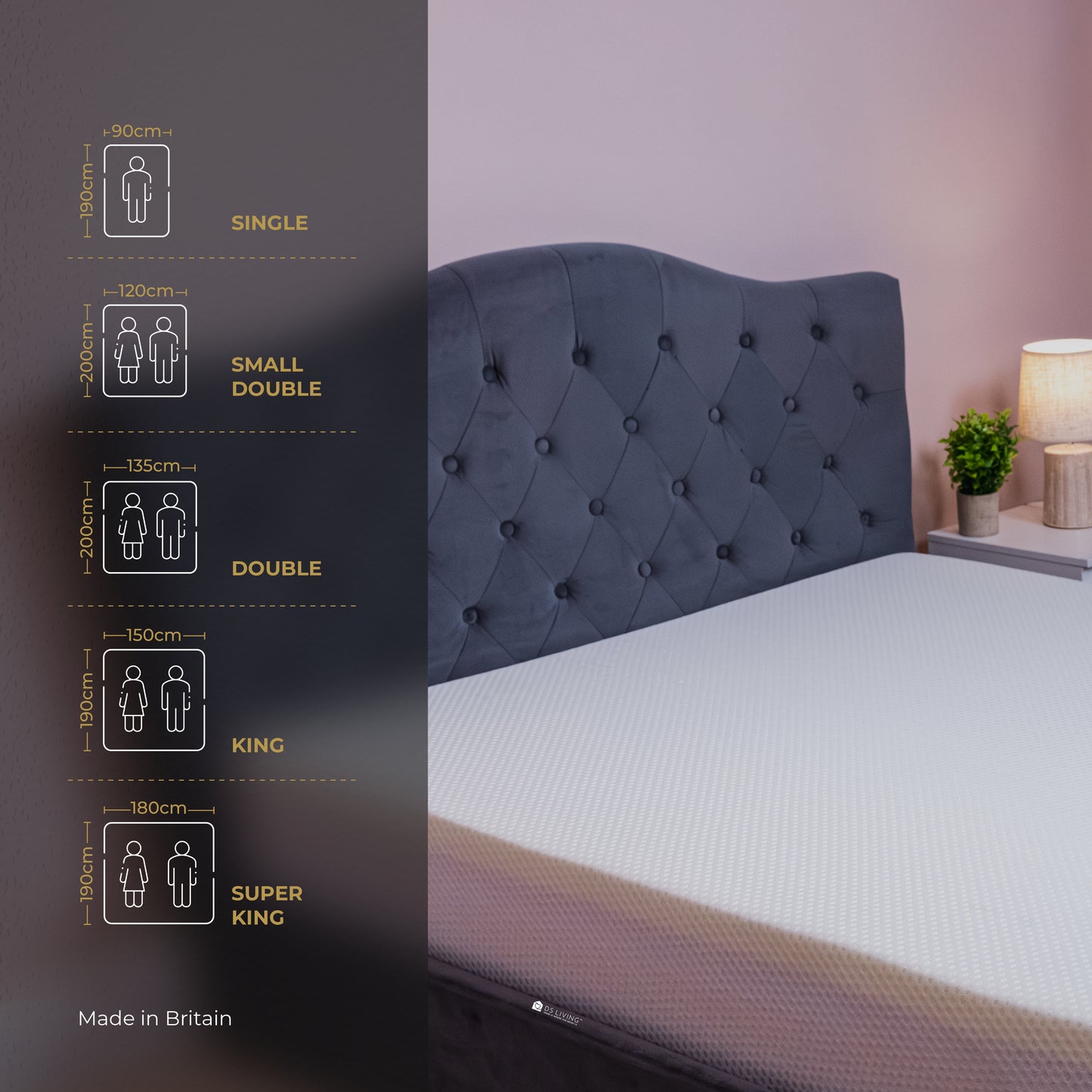 Memory Foam Mattress Orthopedic 6 Inch Deep - PureDream by DS Living