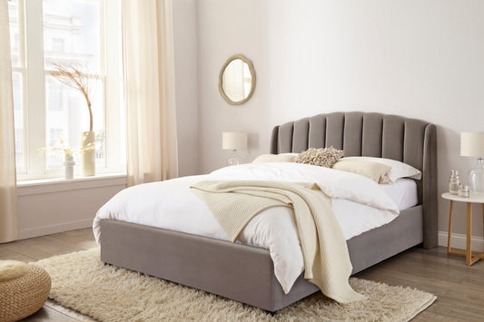 Aurelia Winged Upholstered Ottoman Bed Frame