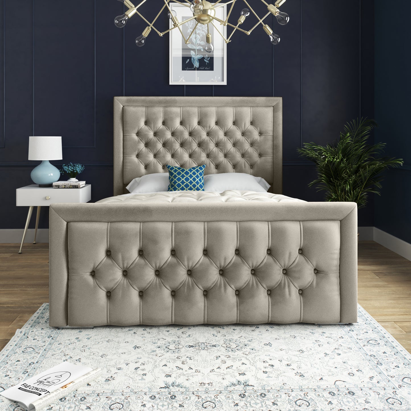 Kingston Upholstered Soft Velvet Bed