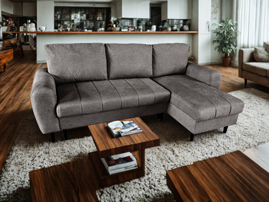 Sienna 3 Seater Left Hand Corner Storage Sofa Bed