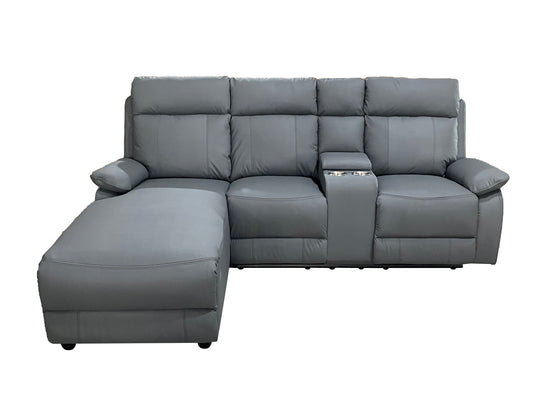 Sorento 3 Seater Leather Right Hand Corner Recliner Sofa