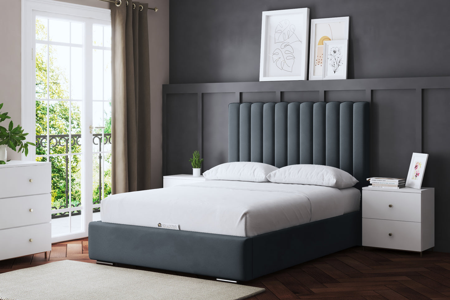 EVANGELINE PANEL BED WITH OPTIONAL GAS LIFT