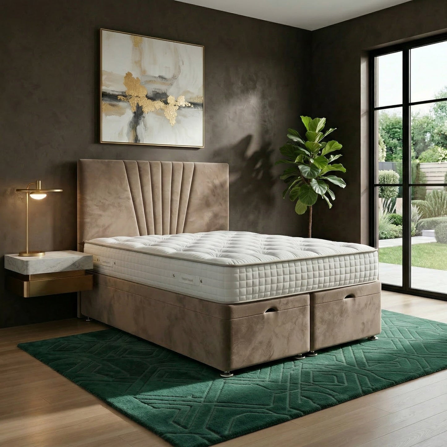 Vesper Divan Ottoman Gas Lift Storage Bed