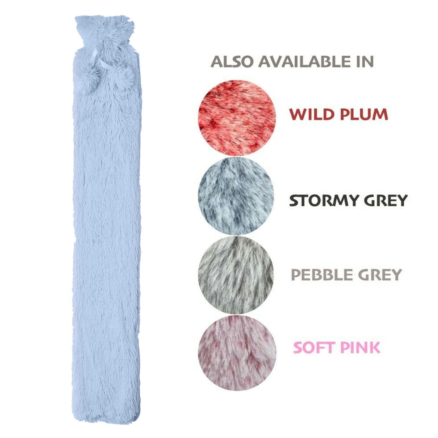 Luxor Extra Long Luxury Furry Hot Water Bottle