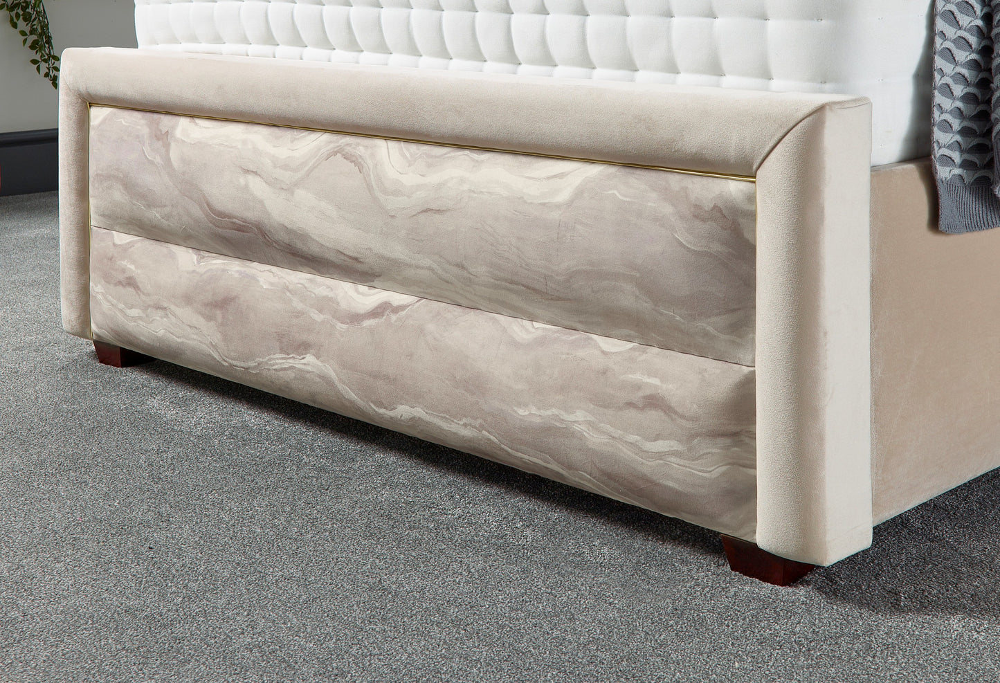 Coast Design Luxury Velvet Upholstered Bed Frame
