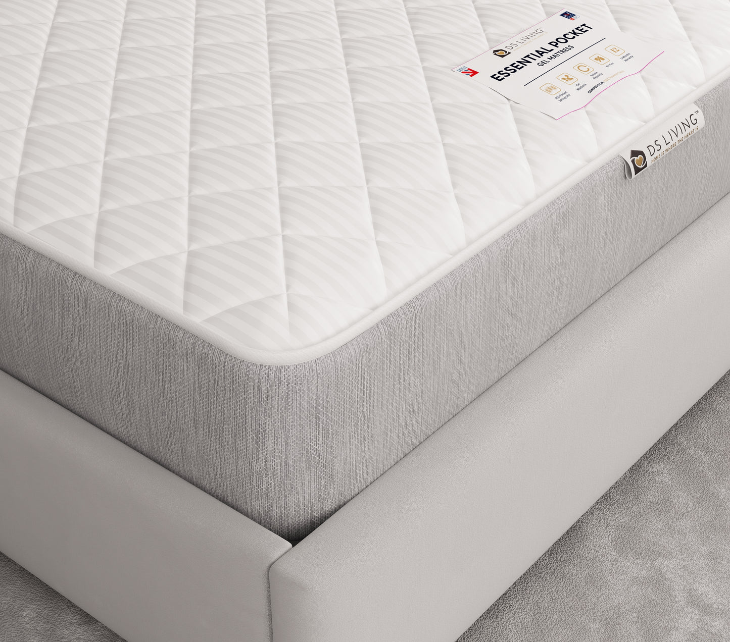 Aura Gel Enhanced 800 Pocket Sprung Mattress with Comfort Layers - Essentials by DS Living