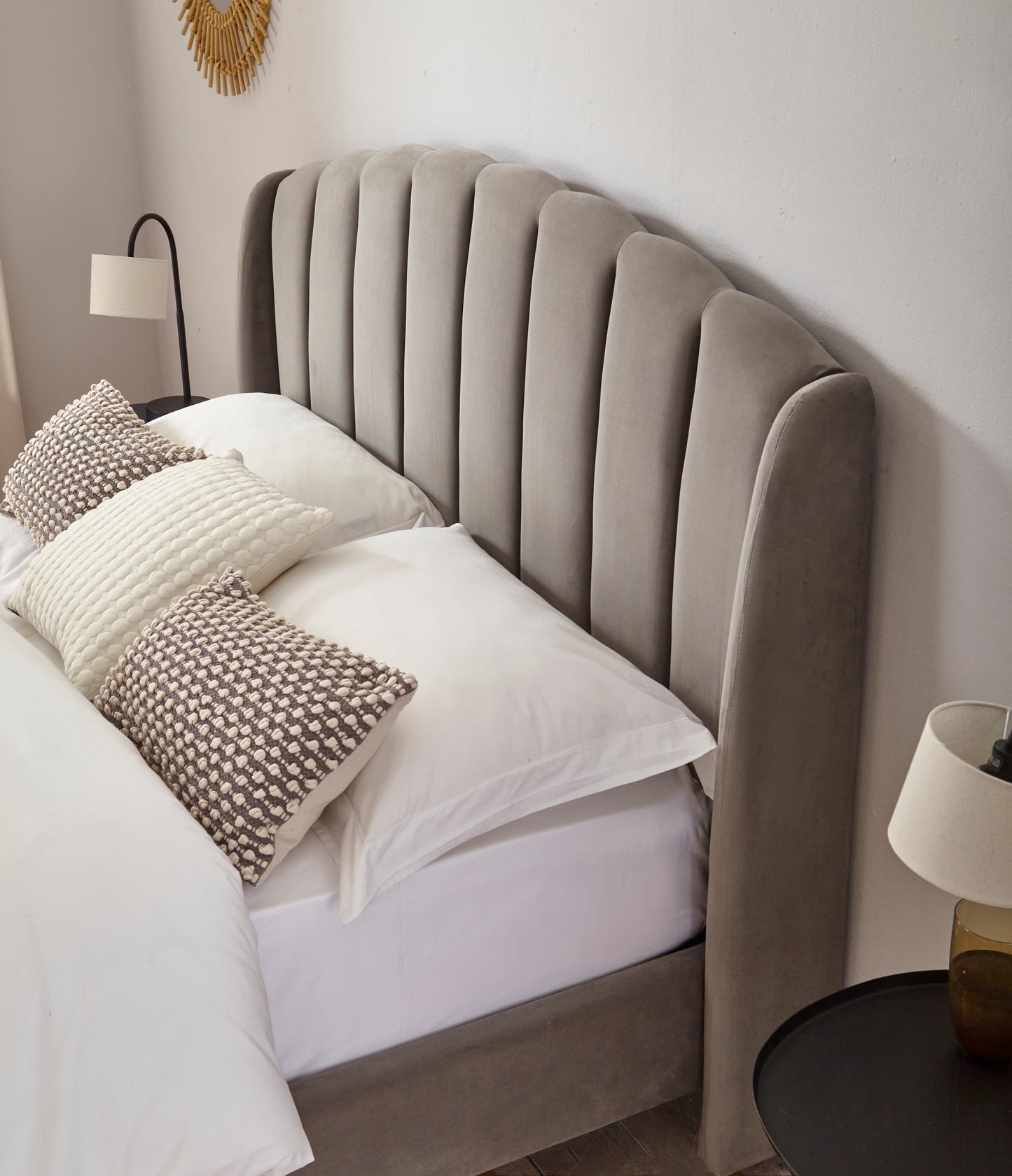 Aurelia Winged Upholstered Bed Frame