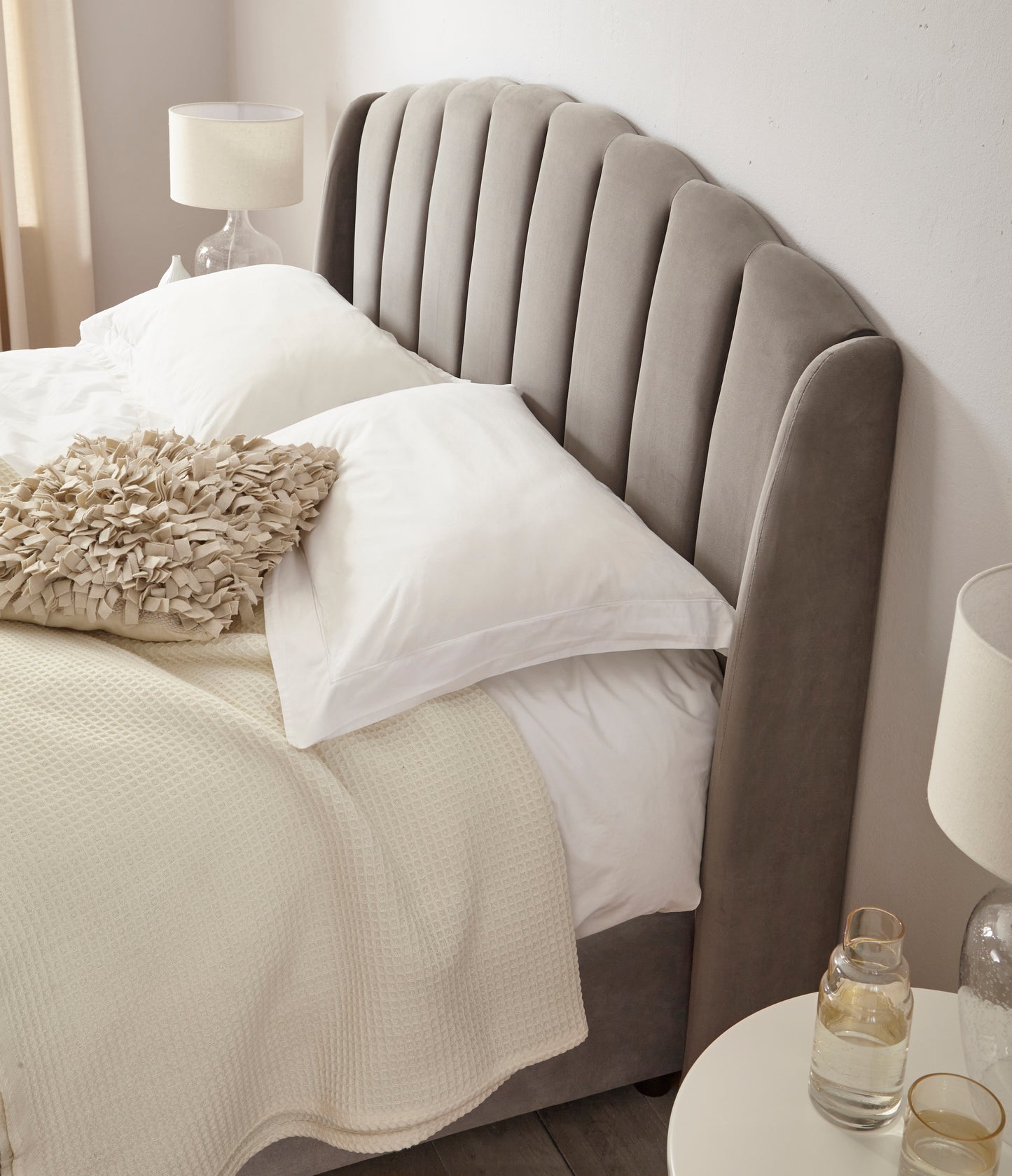 Aurelia Winged Upholstered Ottoman Bed Frame