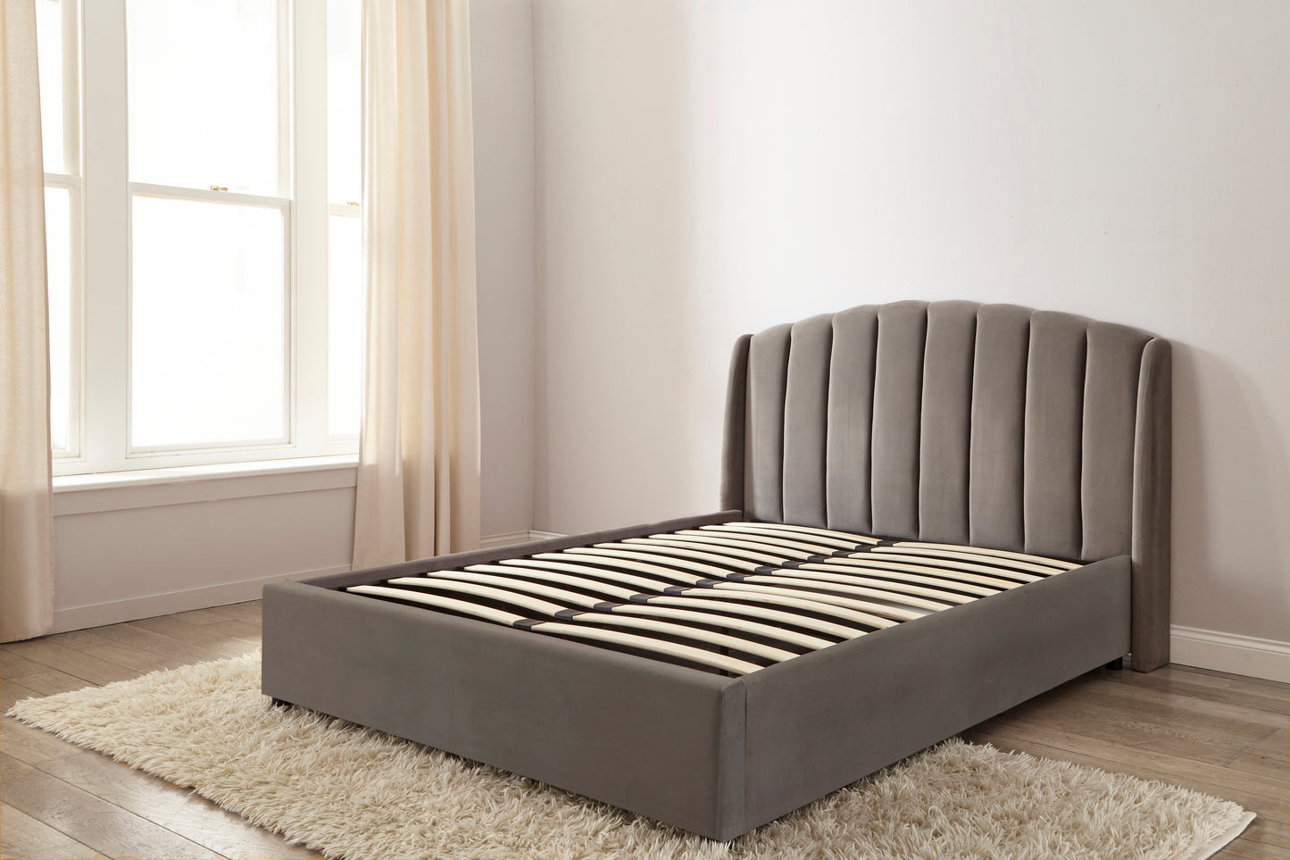 Aurelia Winged Upholstered Ottoman Bed Frame