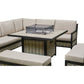 Aluminium Garden Furniture Dining Set 5 Seater