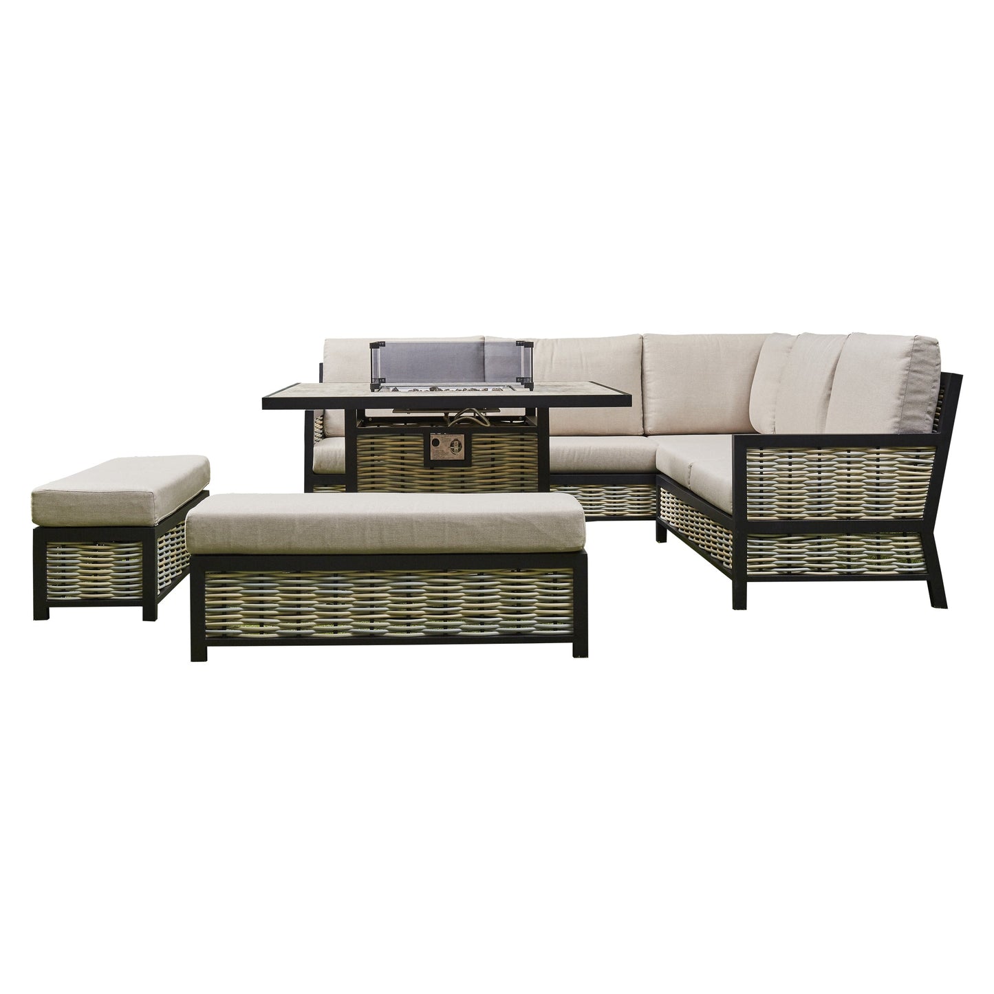 Aluminium Garden Furniture Dining Set 5 Seater