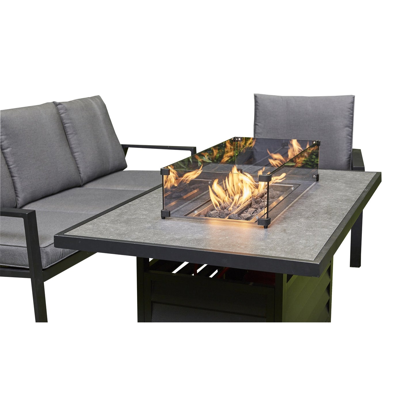 Aluminium Firepit Sofa Set