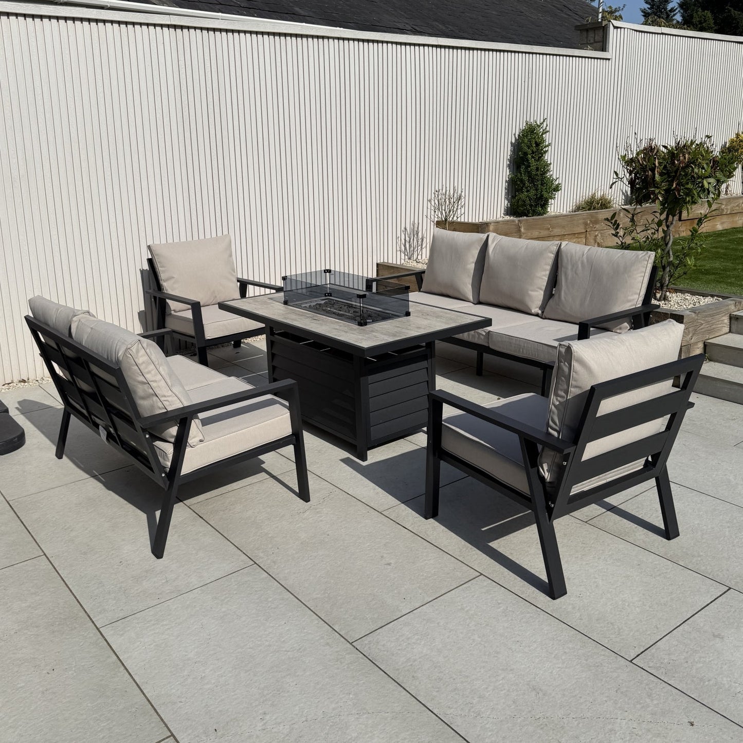 Aluminium Firepit Sofa Set