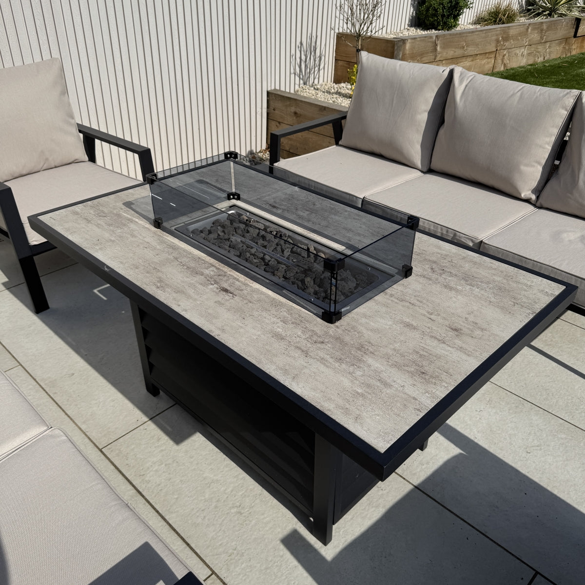 Aluminium Firepit Sofa Set