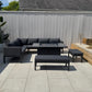 Aluminium Firepit Corner Sofa Garden Set