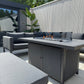 Aluminium Firepit Corner Sofa Garden Set