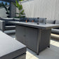 Aluminium Firepit Corner Sofa Garden Set