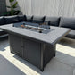 Aluminium Firepit Corner Sofa Garden Set