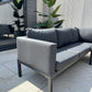 Aluminium Firepit Corner Sofa Garden Set