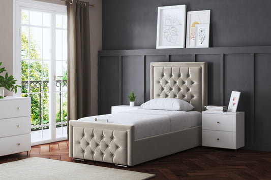 ALLEGRA UPHOLSTERED BED WITH OPTIONAL STORAGE