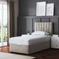 AMELIA UPHOLSTERED PANEL DIVAN BED WITH OPTIONAL MATTRESS