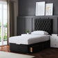 SERAPHINE CHESTERFIELD DIVAN BED WITH FOUR DRAWERS AND OPTIONAL MATTRESS