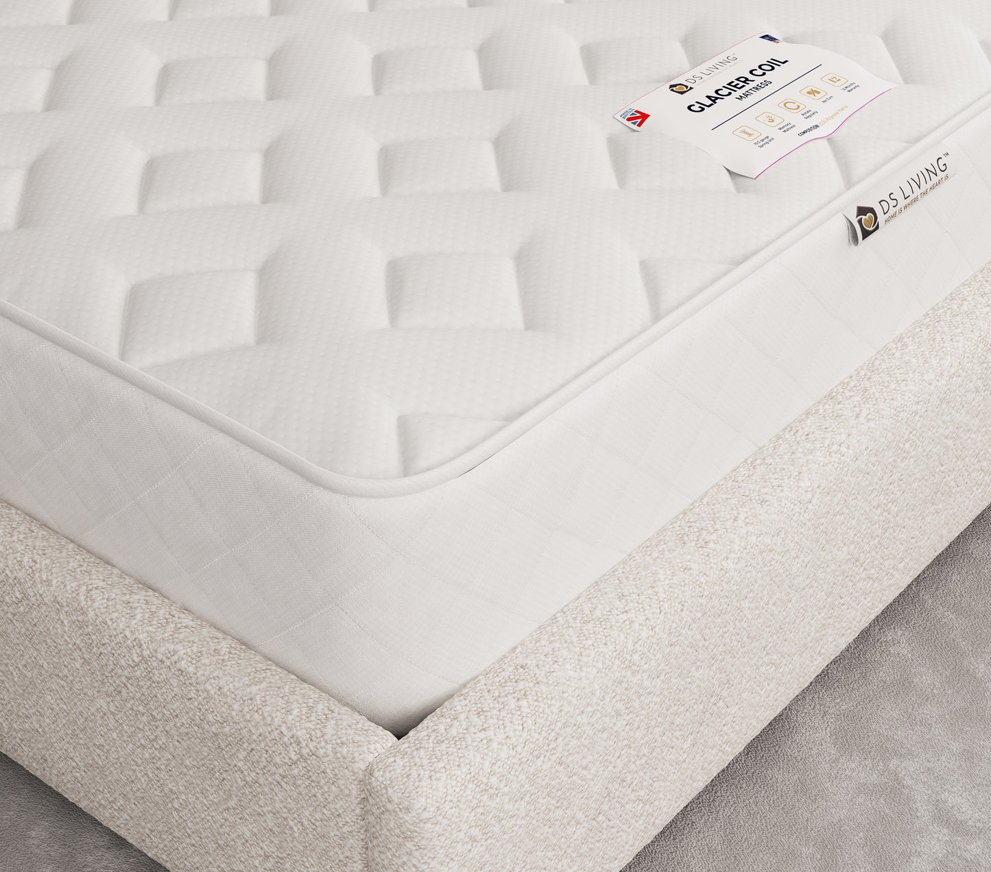 Bliss Gel Enhanced 13.5 Bonnell Spring Mattress - Glacier by DS Living