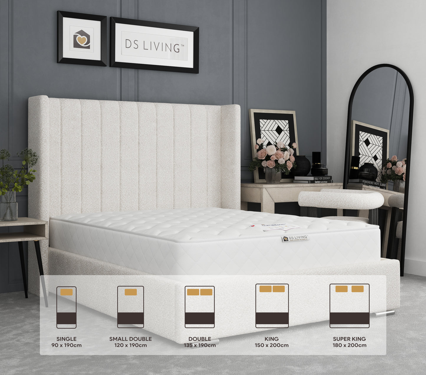 Bliss Gel Enhanced 13.5 Bonnell Spring Mattress - Glacier by DS Living