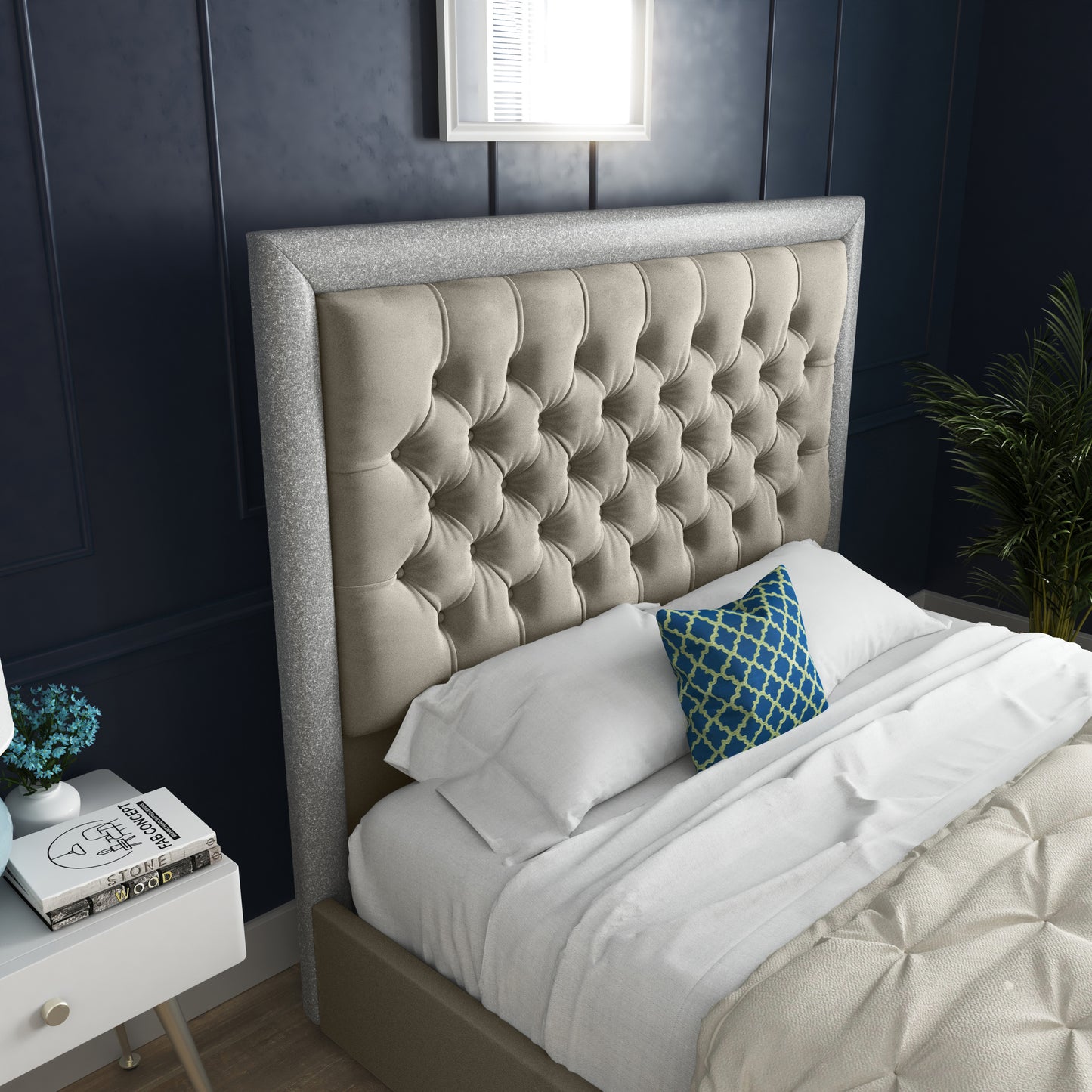 Cheltenham Upholstered Soft Velvet Bed