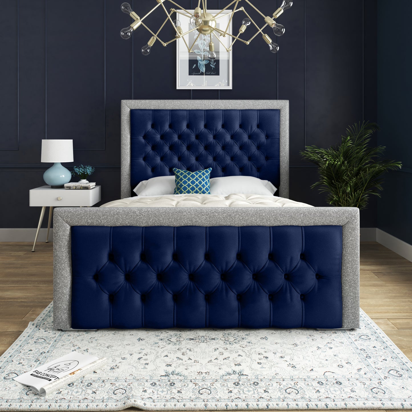 Cheltenham Upholstered Soft Velvet Bed