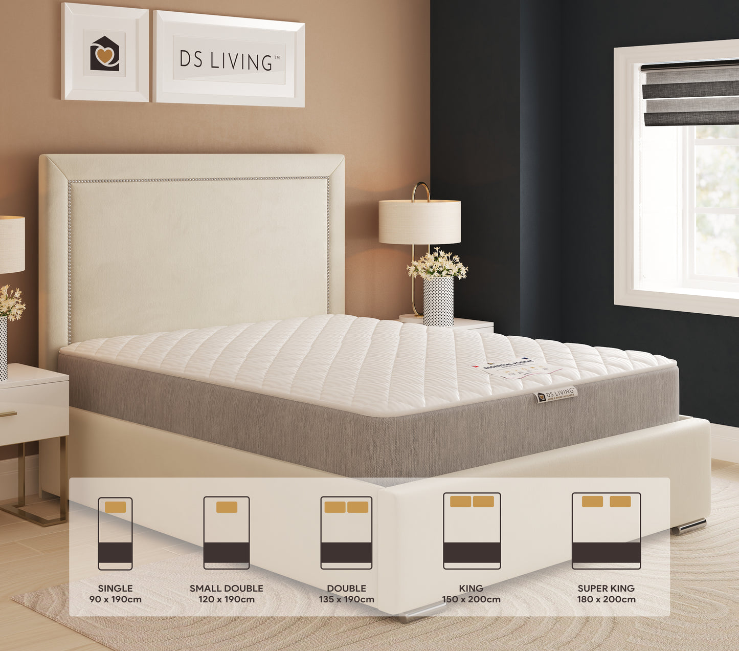 Contour Memory Foam 800 Pocket Sprung Hybrid Mattress- Essentials by DS Living