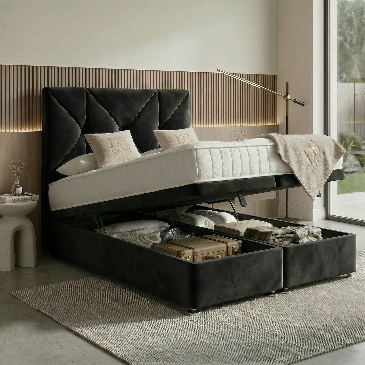 Eclipse Divan Ottoman Gas Lift Storage Bed
