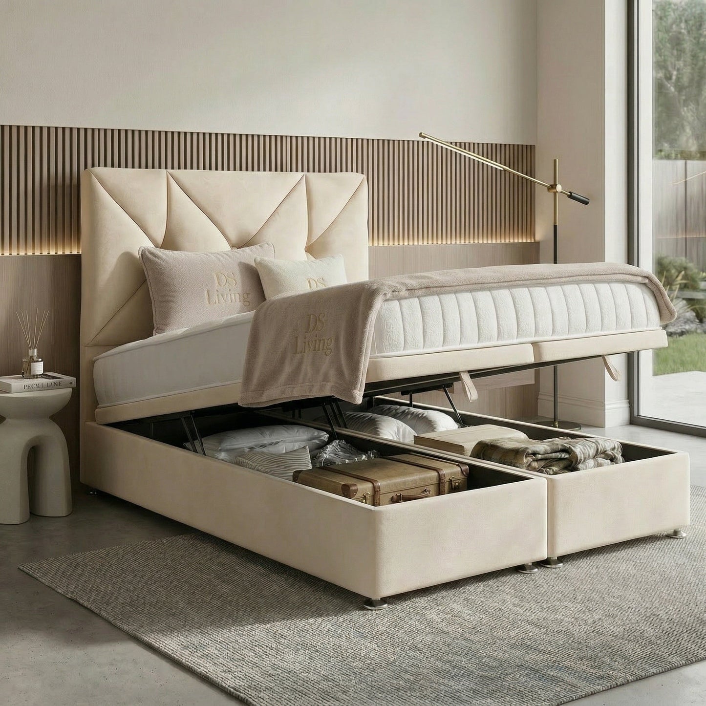 Eclipse Divan Ottoman Gas Lift Storage Bed