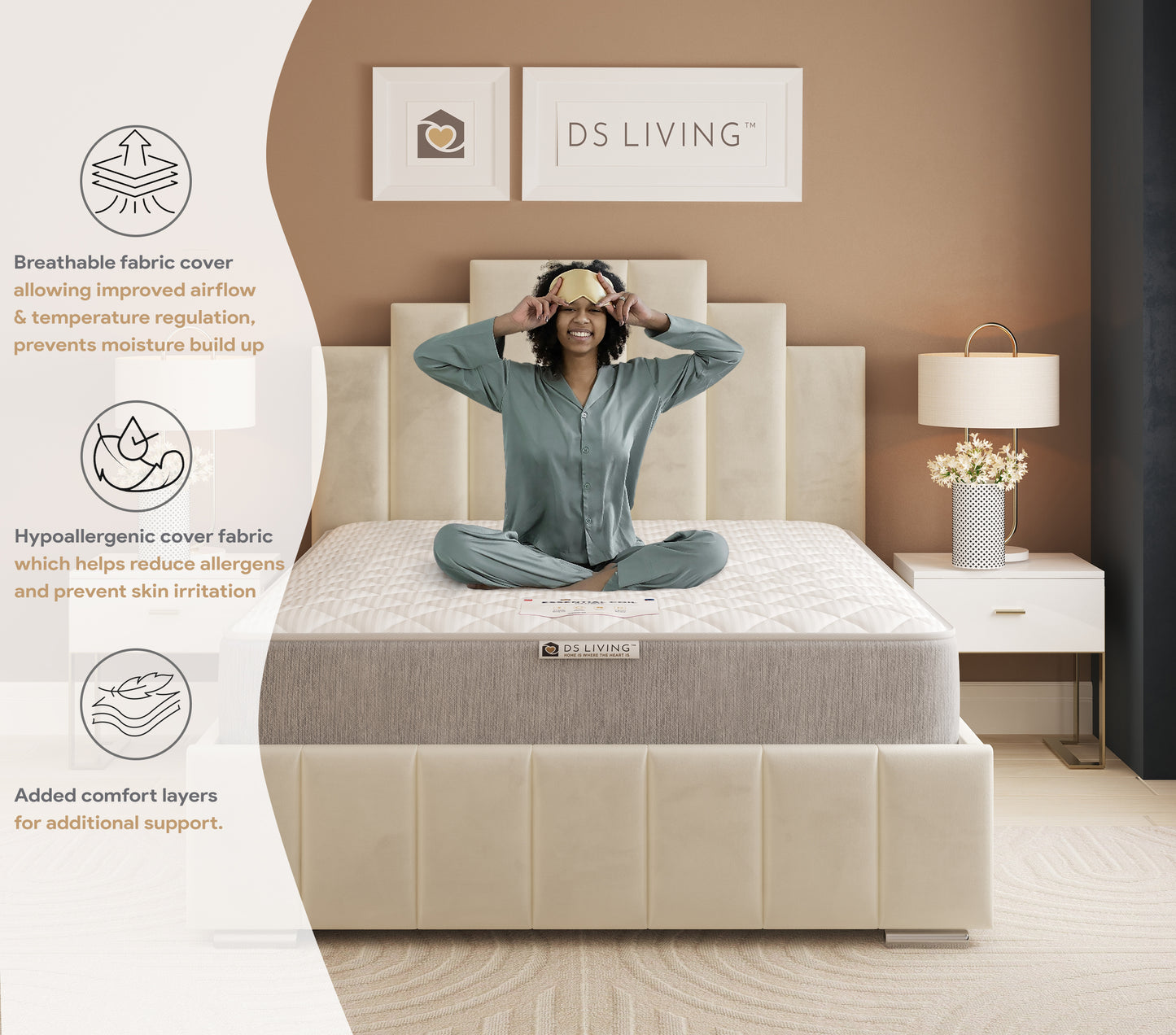 Endure 13.5 Bonnell Spring  Mattress with Comfort Layers - Essentials by DS Living