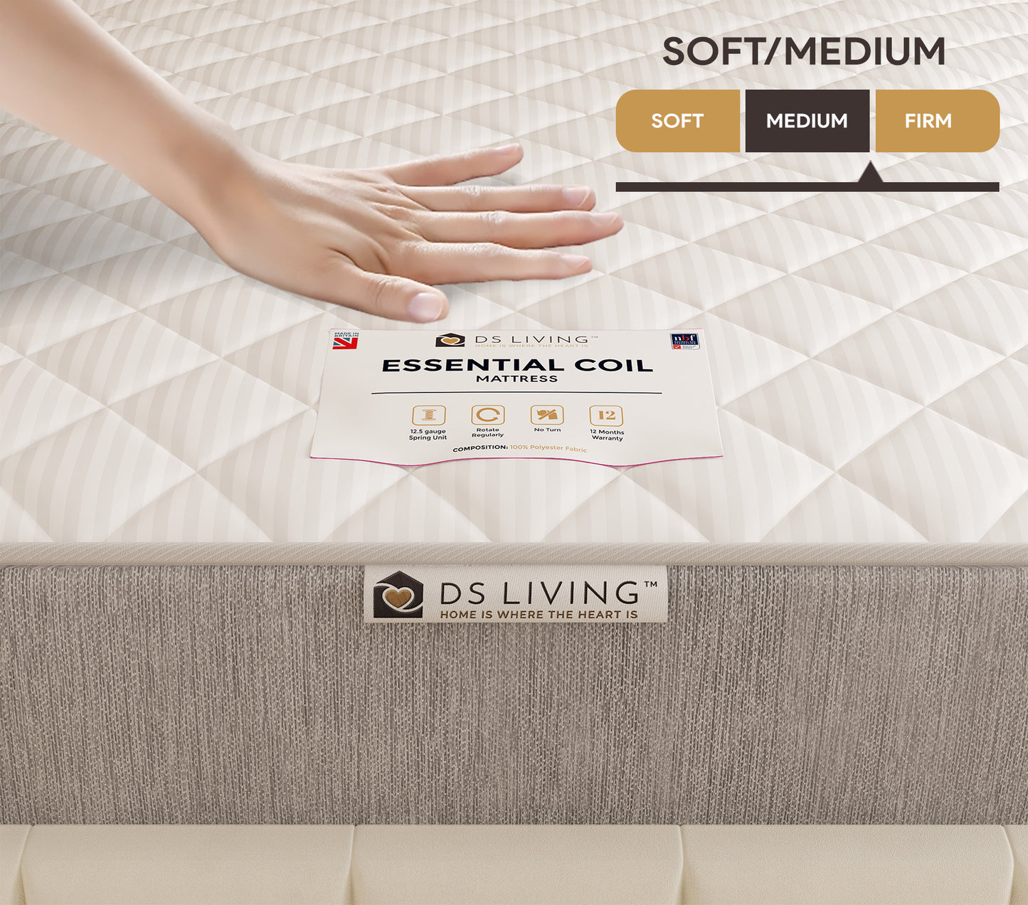 Endure 13.5 Bonnell Spring  Mattress with Comfort Layers - Essentials by DS Living