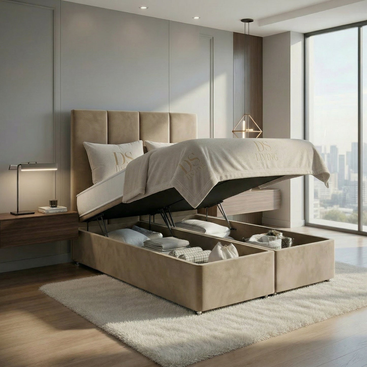 Harmony Divan Ottoman Gas Lift Storage Bed