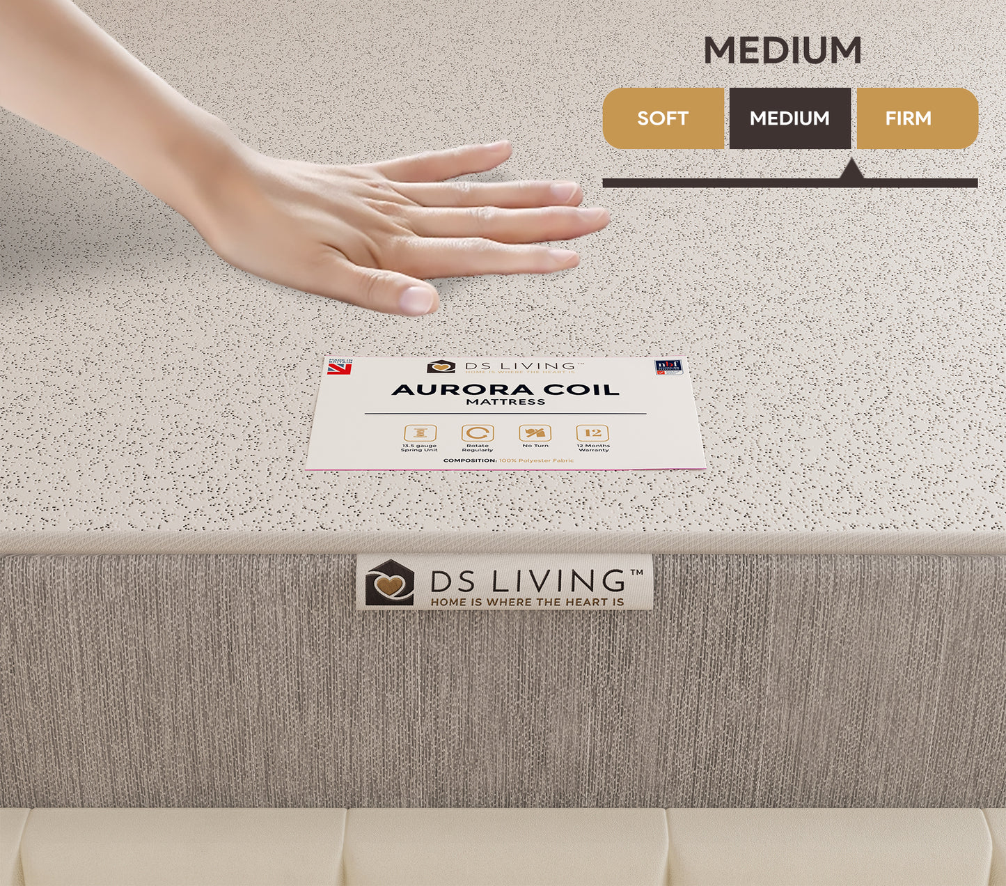 Harmony 13.5 Bonnell Spring Mattress with Comfort Layers- Aurora by DS Living