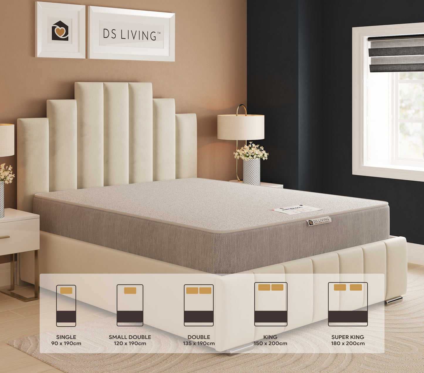 Harmony 13.5 Bonnell Spring Mattress with Comfort Layers- Aurora by DS Living