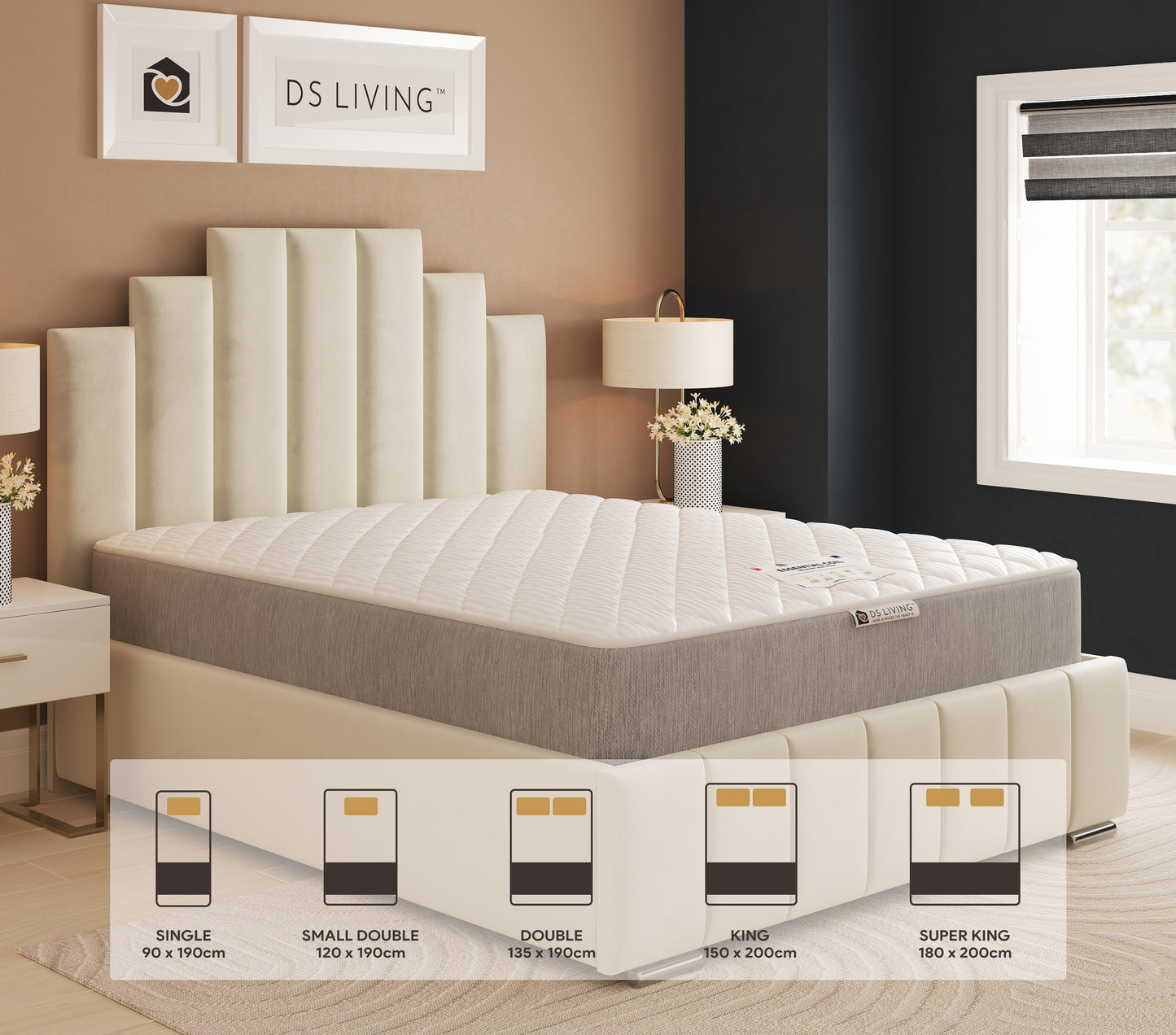 Haven 13.5 Bonnell Spring with Memory Foam Layers Mattress - Essentials by DS Living