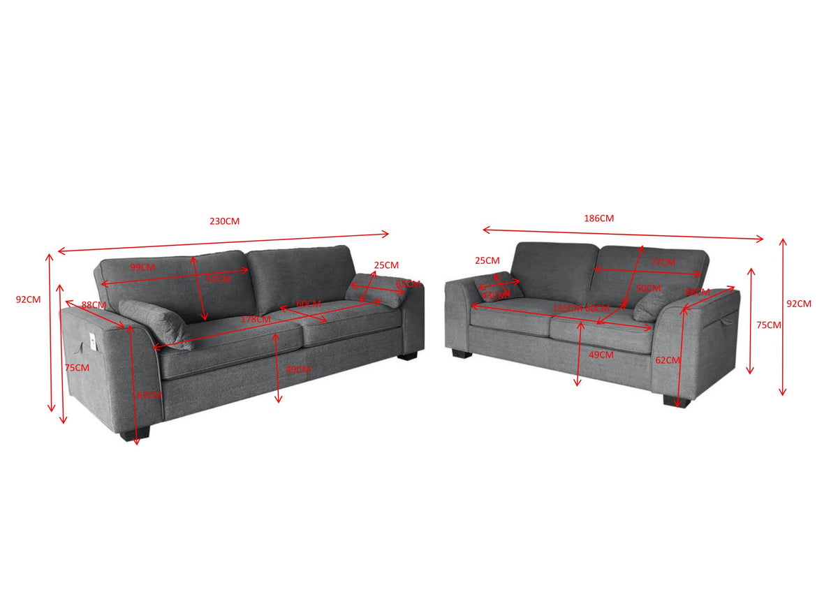 Modena 3+2 Seater Sofa Set