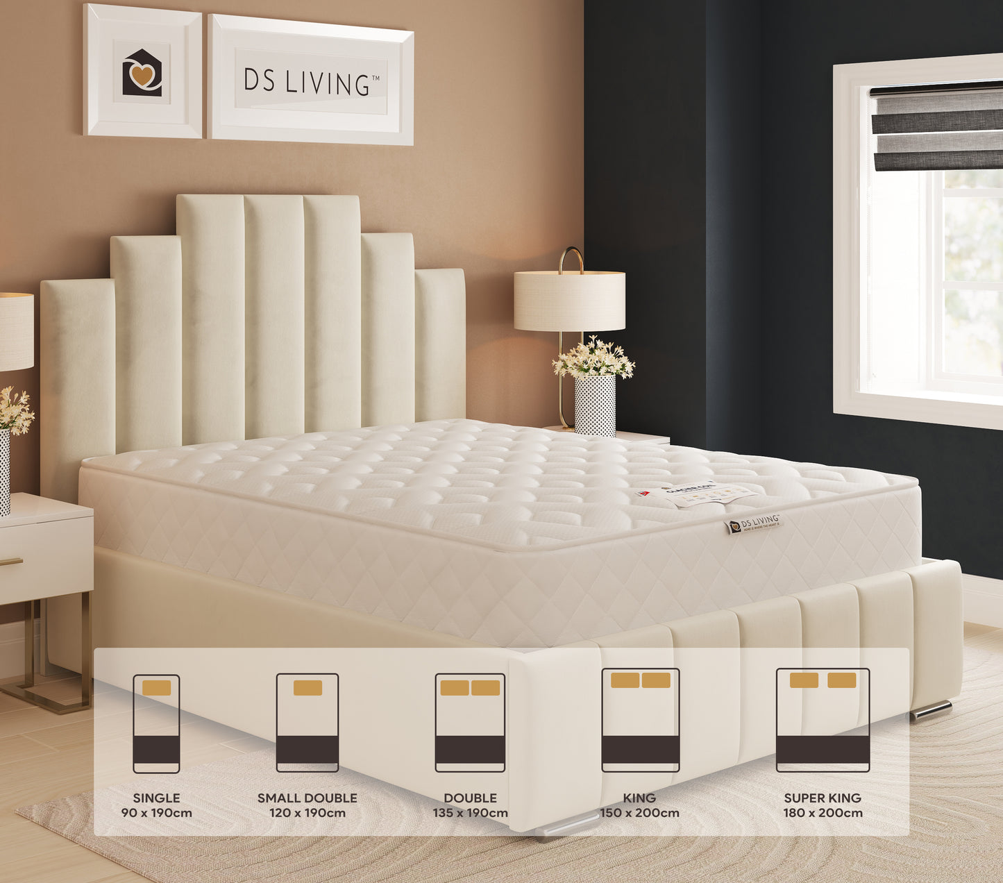 Nightfall Gel Enhanced 12.5 Bonnell Spring Mattress - Glacier by DS Living