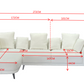 Nova 3 Seater Left Hand Corner Lounger Sofa