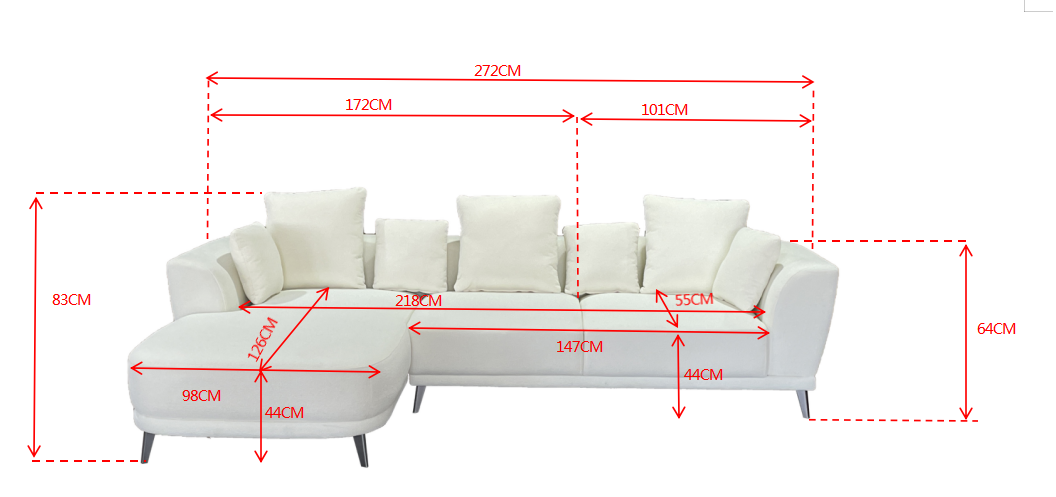 Nova 3 Seater Right Hand Corner Lounger Sofa