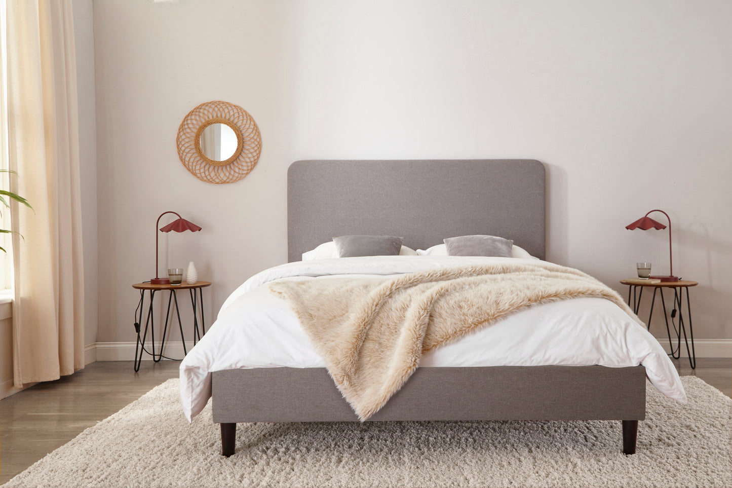 Novara Upholstered Panel Bed Frame