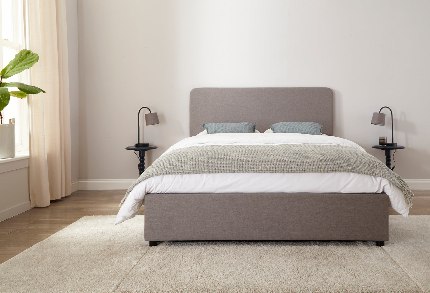Novara Upholstered Panel Ottoman Bed Frame