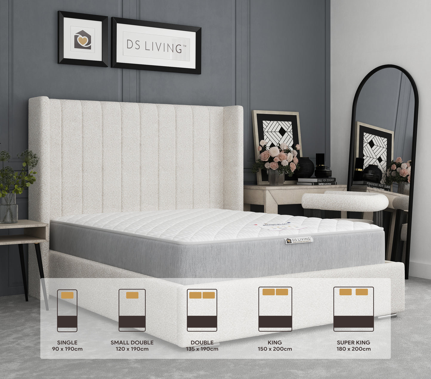 Ortho 12.5 Bonnell Spring  Mattress with Comfort Layers - Essentials by Ds Living