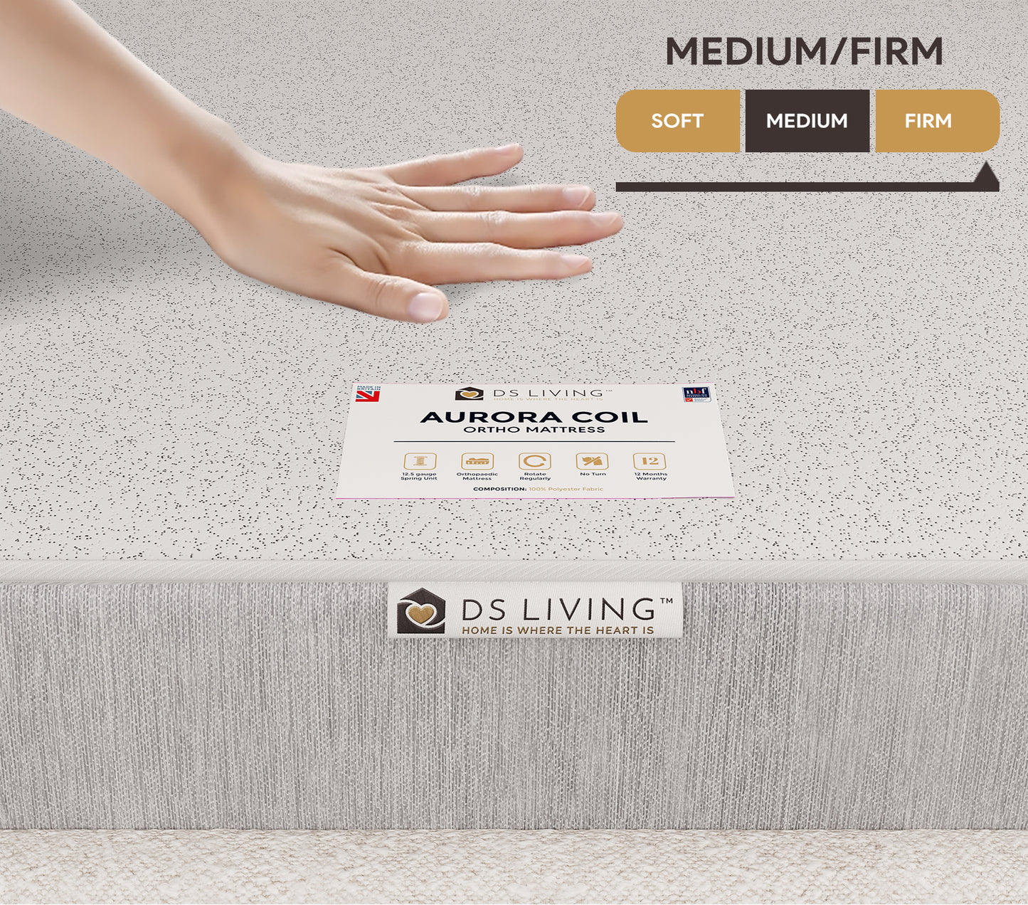 Posturetech 12.5 Bonnell Spring Mattress with Firm Comfort Layers - Aurora by DS Living