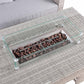 Corner Rattan Garden Dining Set with Rising Firepit Table
