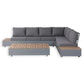 Corner Aluminium Garden Sofa Set with Coffee Table