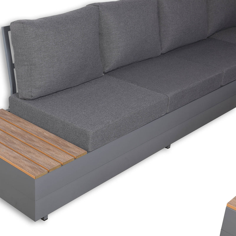 Corner Aluminium Garden Sofa Set with Coffee Table